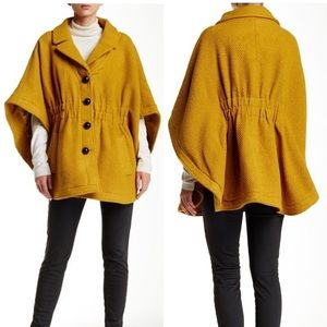 Steve Madden Mustard Poncho Coat